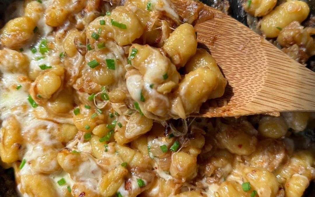 French Onion Gnocchi Skillet