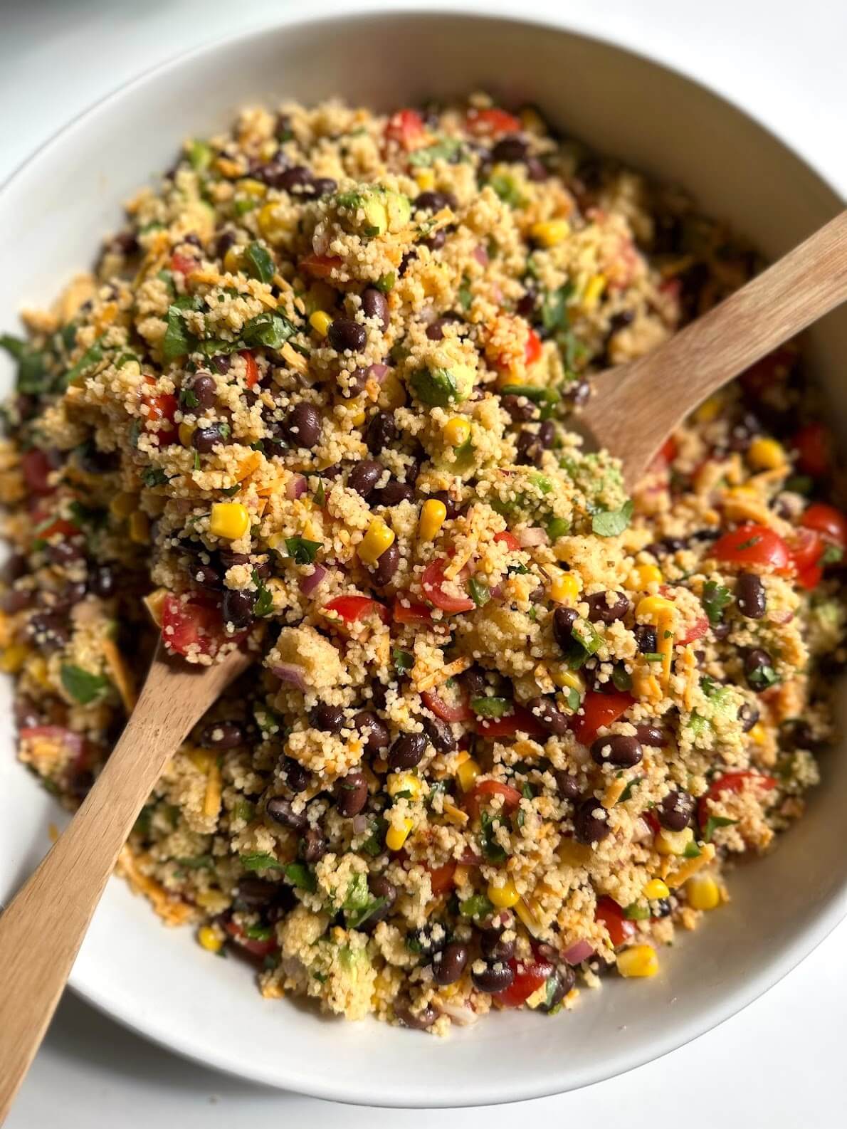 Loaded Taco Cous Cous Salad - Happy and Full