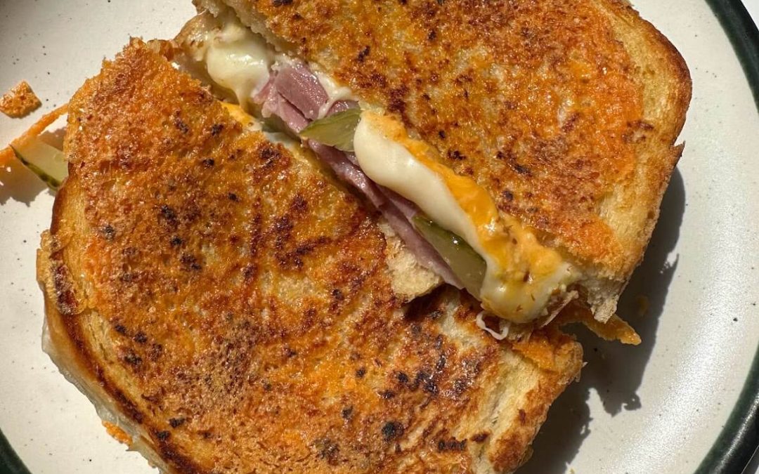 Ham and Pickle Grilled Cheese