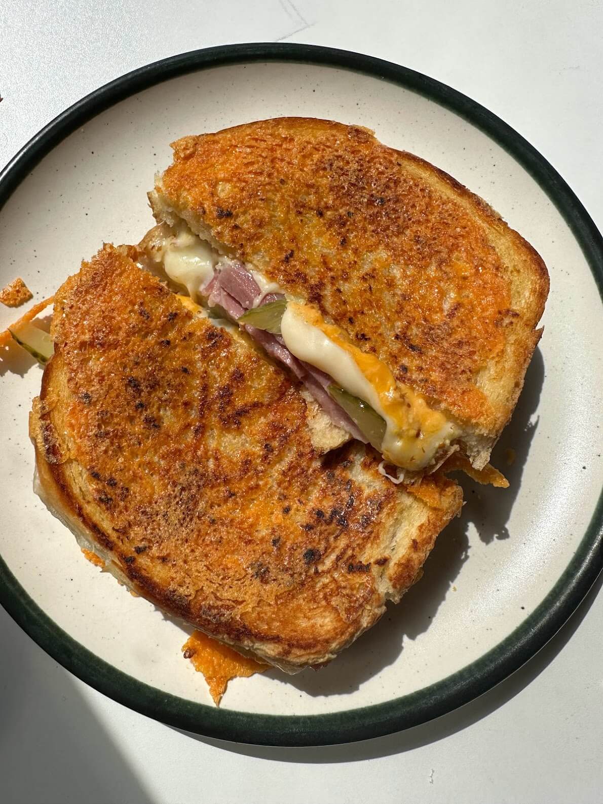 Ham & Pickle Grilled Cheese