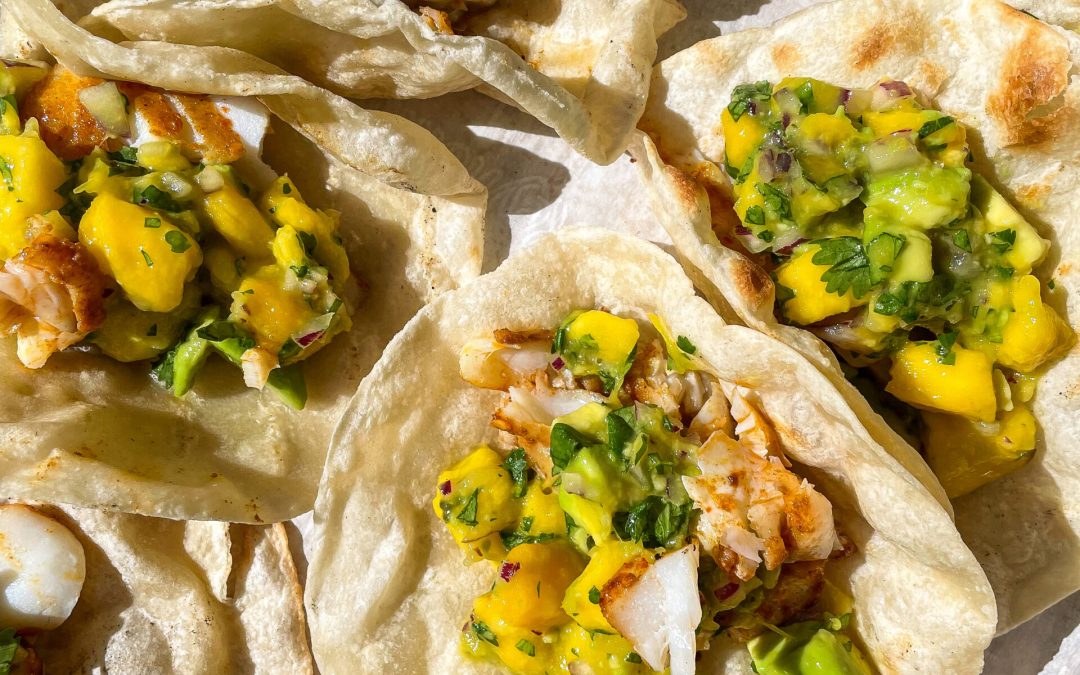 Blackened Fish Tacos with Mango Salsa