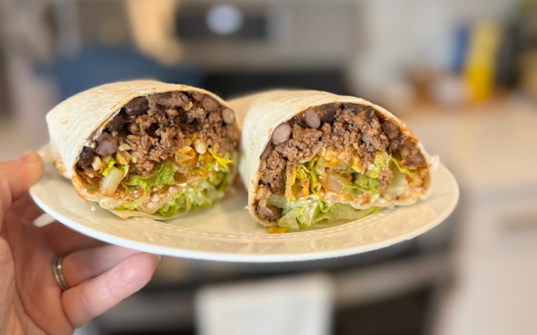 bean and beef burritos