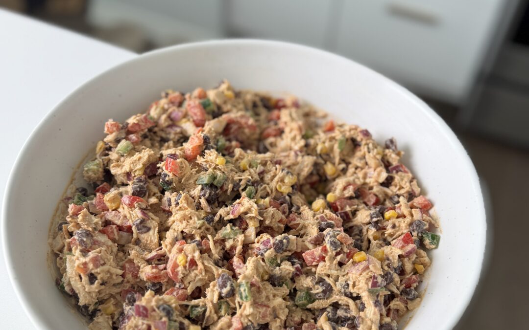 high protein taco chicken salad