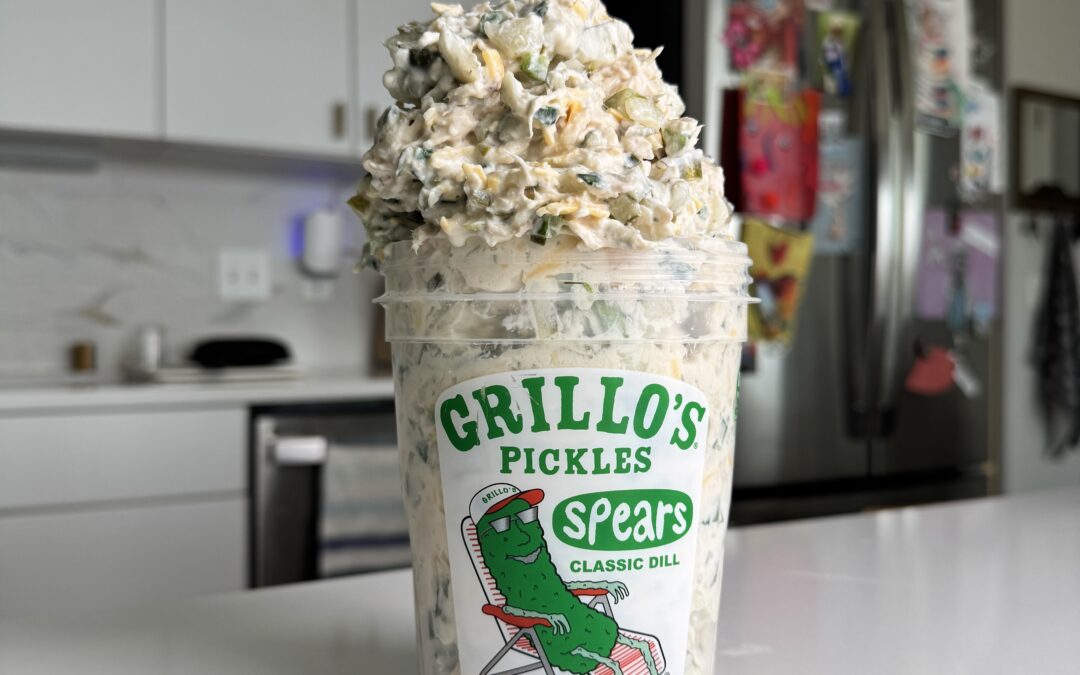 viral pickle dip turned chicken salad