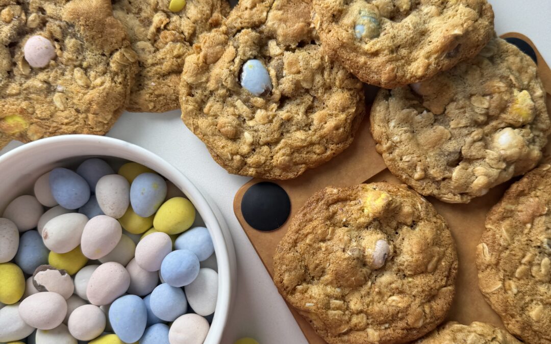 Brown Butter Mini Egg Oatmeal Cookies