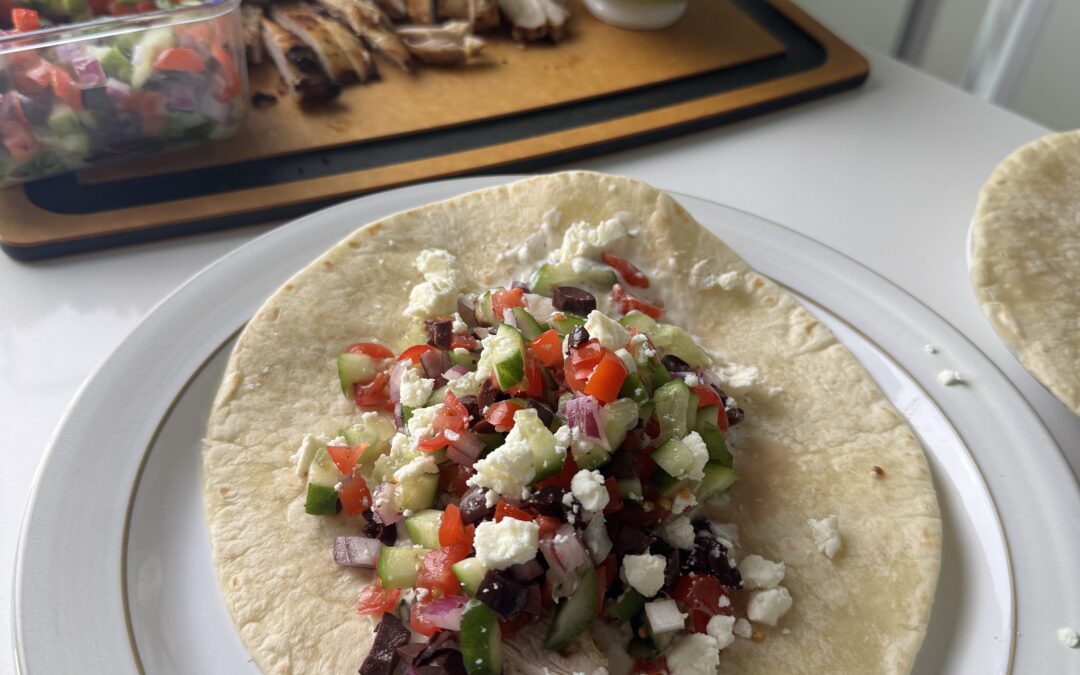 Greek Air Fryer Chicken Wraps