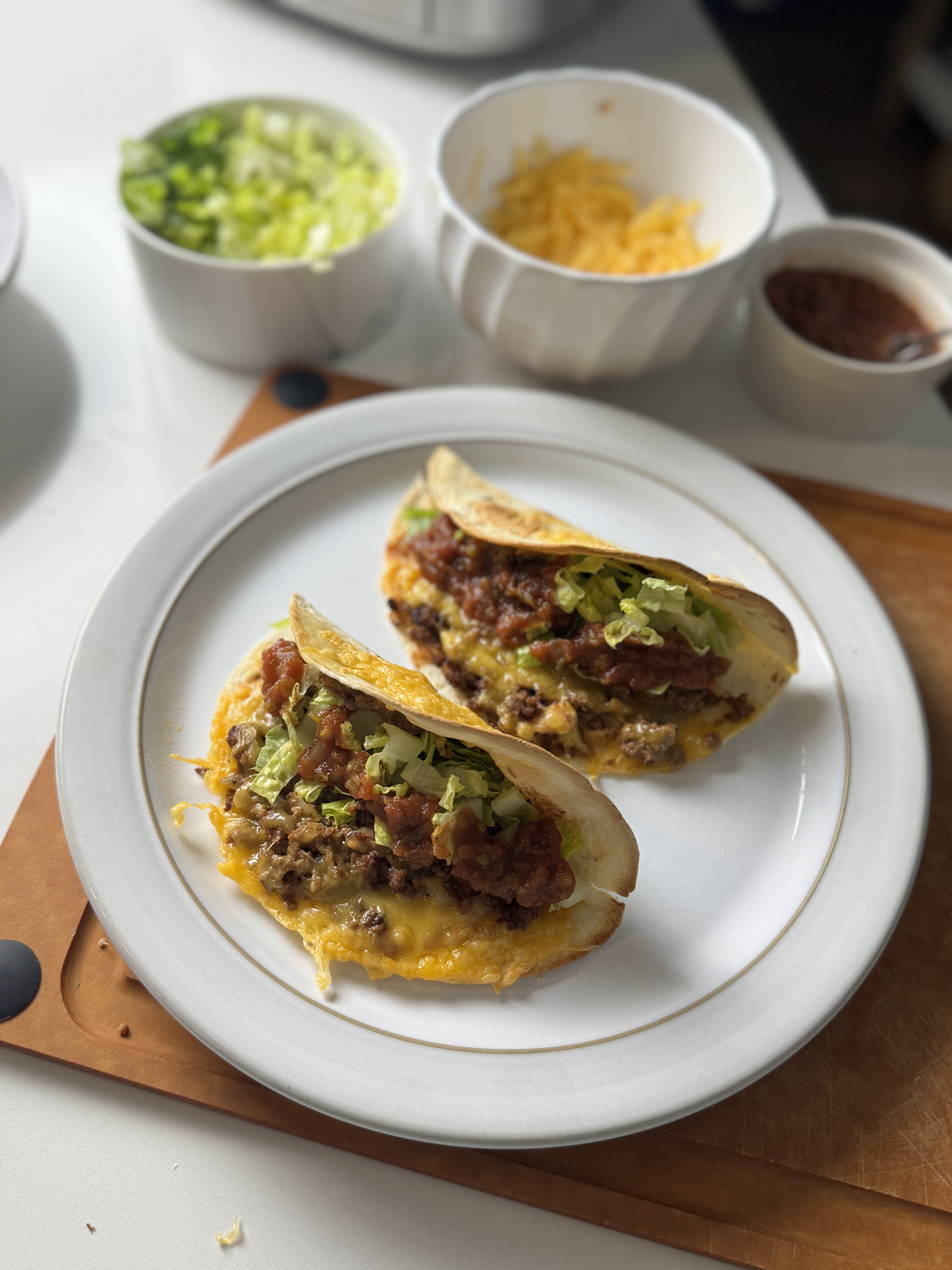 Beef and Bean Air Fryer Tacos