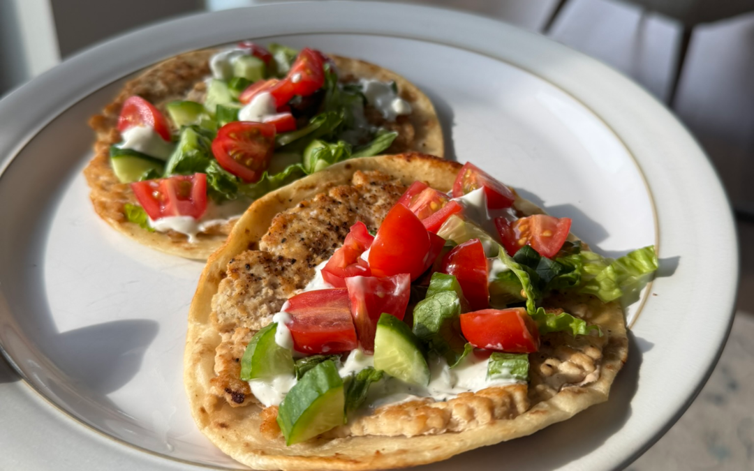 Smashed Mediterranean Chicken Tacos