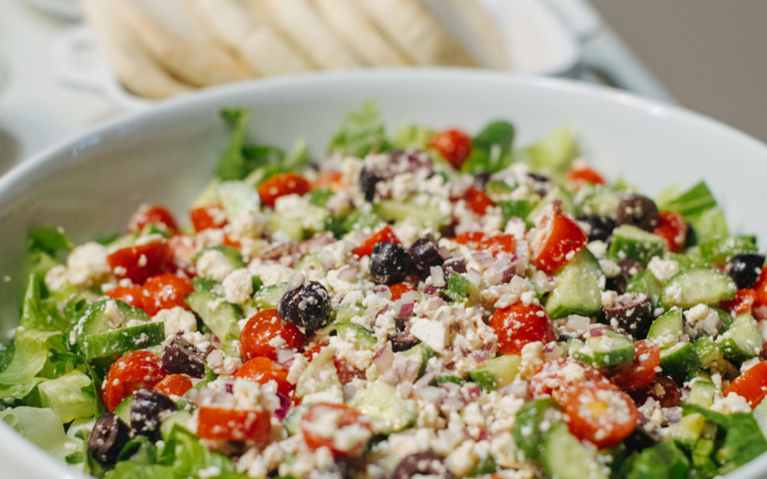 Easy Greek Salad with Homemade Dressing