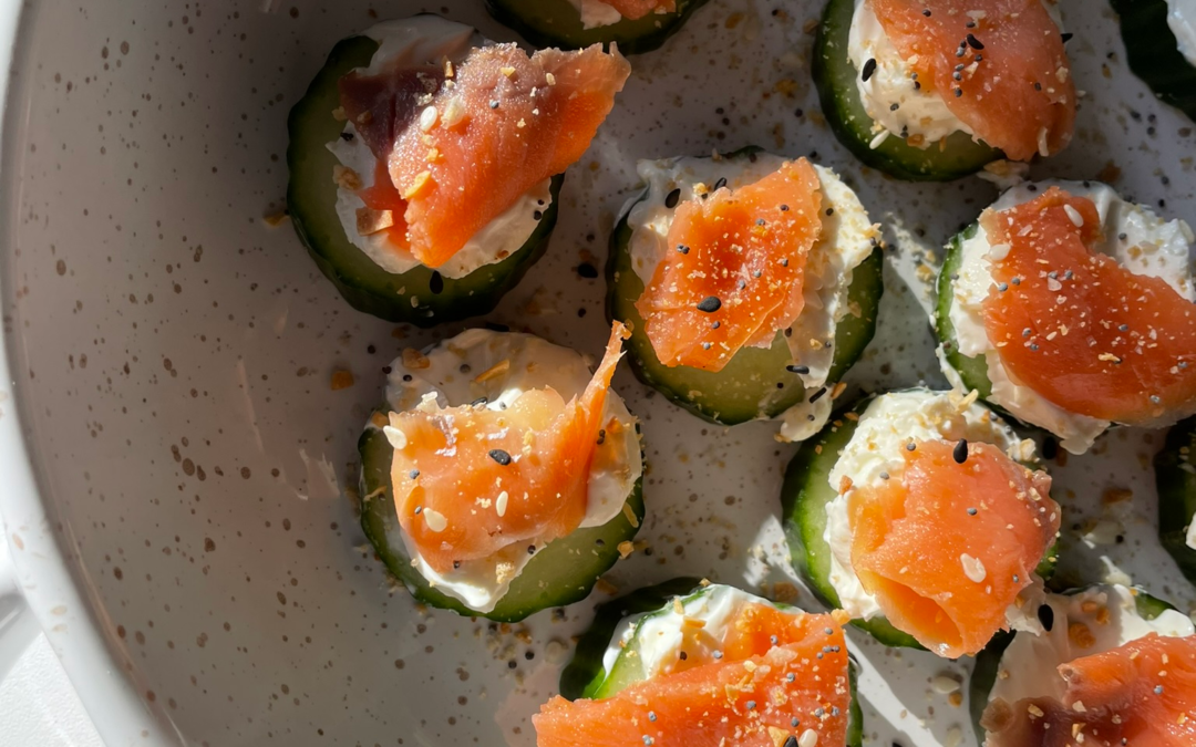Cucumber Salmon Bites (4 Ingredients!)