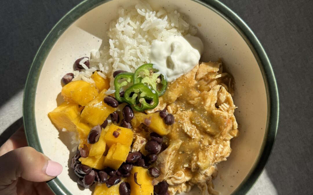 salsa verde chicken bowls