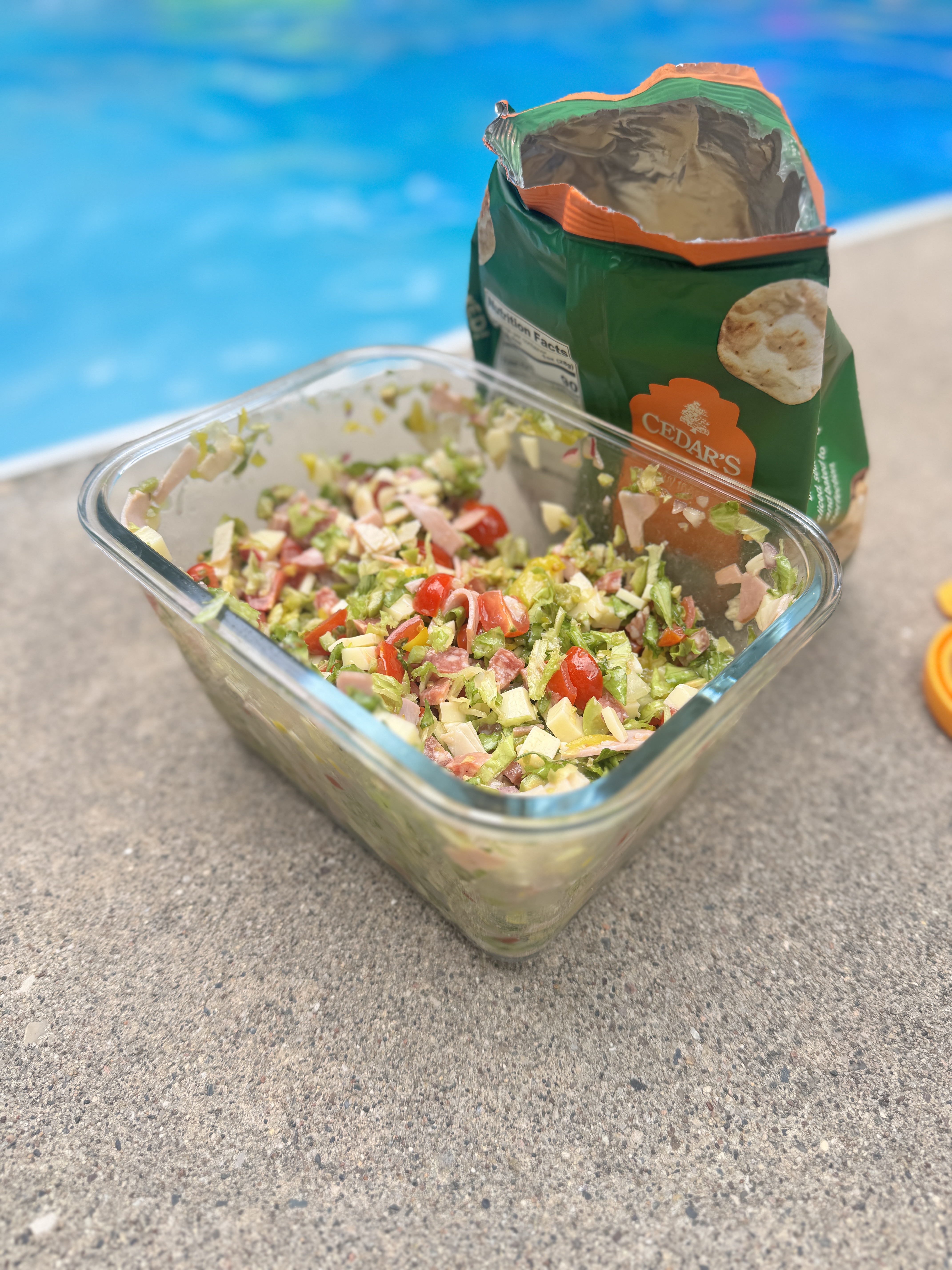 Close-up of sub in a tub dip tossed in zesty Italian dressing