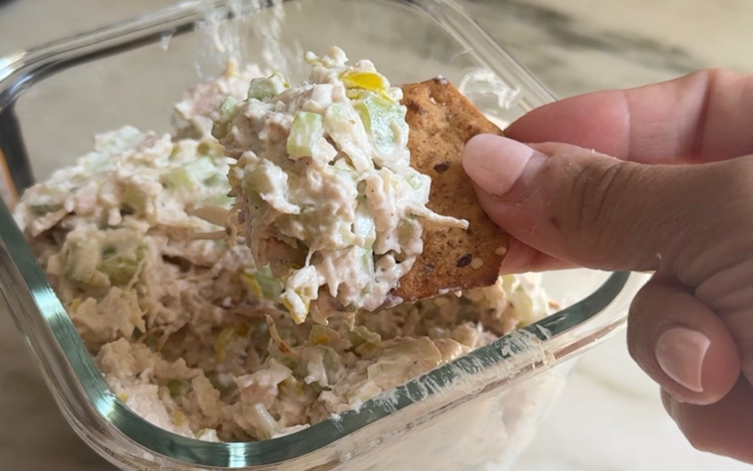 Easy Pepperoncini Chicken Salad (High Protein Lunch)
