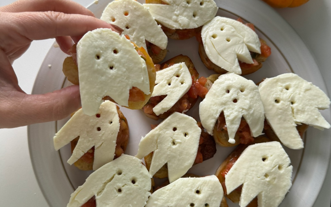 Halloween Ghost Bruschetta
