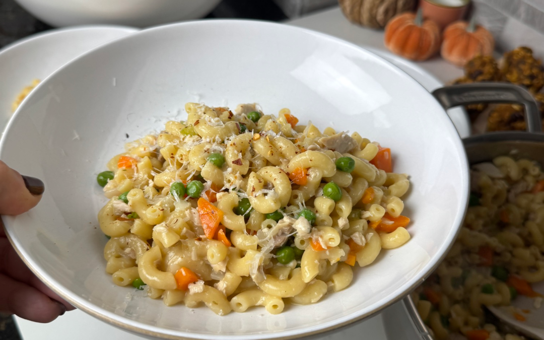 Leftover Turkey Pot Pie Pasta