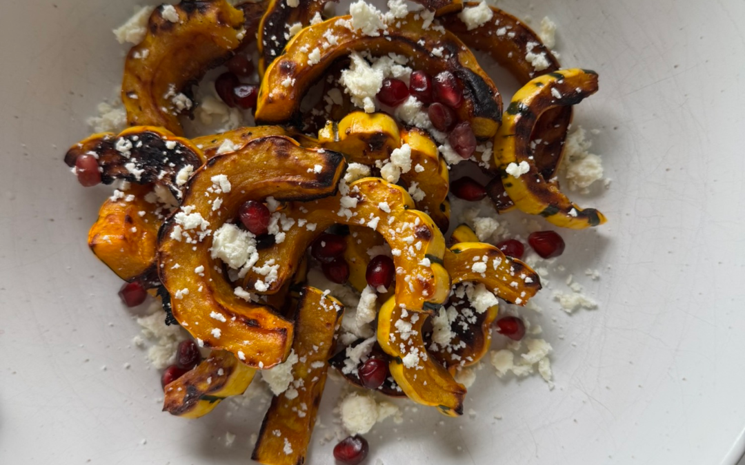 Maple Delicata Squash with Feta
